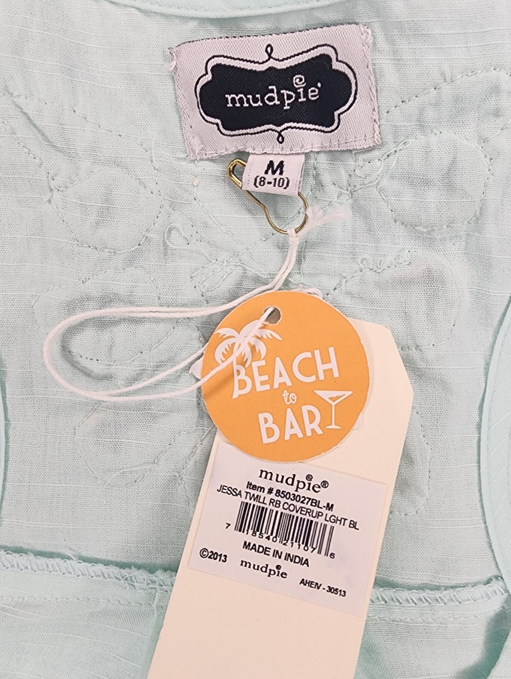 NWT Mud Pie Jessa Twill Swim Cover Dress, Womens Medium - Picture 6 of 7